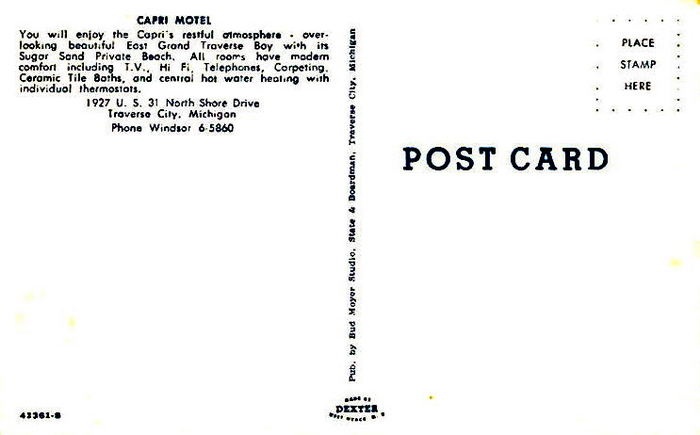 Capri Motel - Vintage Postcard